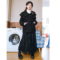 Load image into Gallery viewer, [Old Monster---Eyeball Rose Series] ★China style coat★ Winter coat, thick, warm, winter clothes, embroidery, black, black
