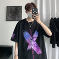 Load image into Gallery viewer, [SGLL Series]★T-shirt★ 3 colors men's unisex butterfly summer black white purple large size
