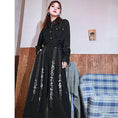 Load image into Gallery viewer, [Old Monster --- Preface Series] ★China style trousers★ Bottoms Spring/Autumn type Gaucho pants Text pattern Black Black
