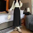 Load image into Gallery viewer, [CHAOSHAN series] ★Knit skirt★ 3color bottoms slit slimming easy to match black beige brown
