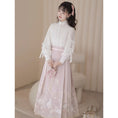 Load image into Gallery viewer, [Kaede bamboo---Hanako rabbit series] ★China style setup★ 2-piece set, long sleeve shirt + windshield skirt, coming-of-age ceremony, everyday wear, white, pink
