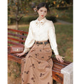 Load image into Gallery viewer, [Kasa Castle Series]★Setup★ 2-piece set shirt + skirt commuting date retro S M L XL
