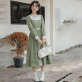 Load image into Gallery viewer, [Ali Series]★Chinese style dress★ Embroidery long sleeve dress Women's Switchable Easy to match Cute Green
