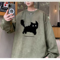 Load image into Gallery viewer, [YOULIN Series] ★Tops★ 4color Unisex Men's Cat Suede Cartoon
