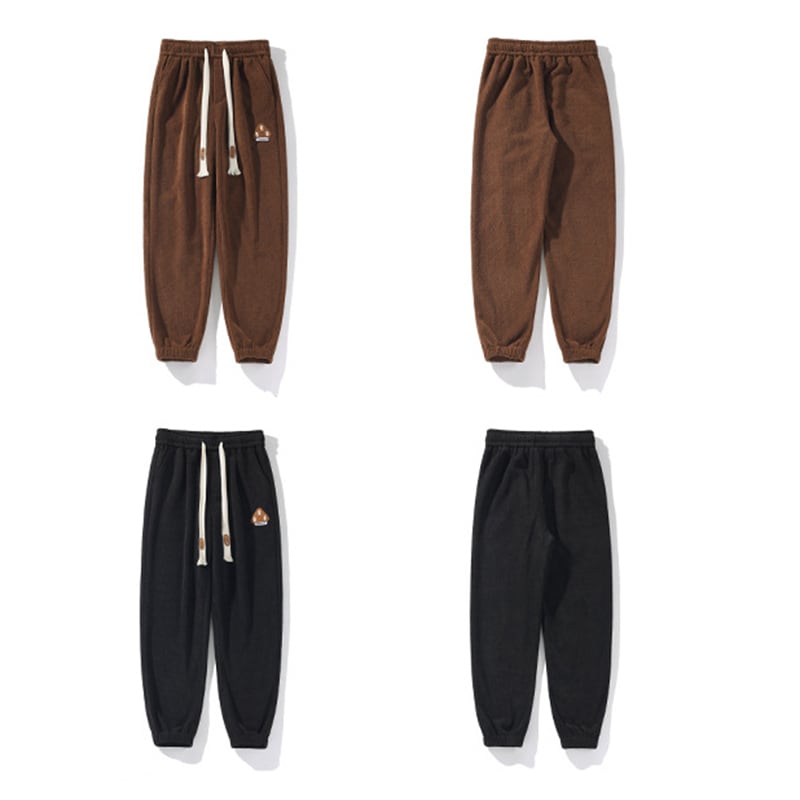 [BIGEMAN Series]★Casual pants★ 3color brushed lining thick warm bottoms pants unisex men's