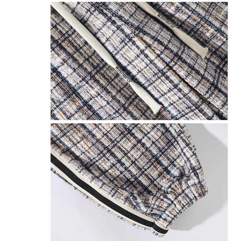 [BIGEMAN Series] ★Casual Pants★ Brushed lining 2color Bottoms Pants Unisex Men's Large Size Plaid Pattern