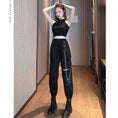 Load image into Gallery viewer, [DUOMIAOTU series]★Setup Single item order★ Outerwear or pants with chain Casual Black Black
