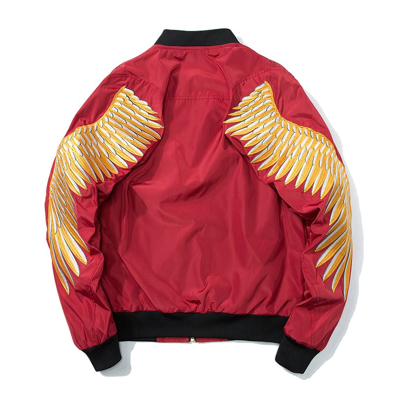 [5color] Jacket, Stadium Jacket, Sukajan, Unisex, Couple Clothes, Wing Embroidery, Fashion