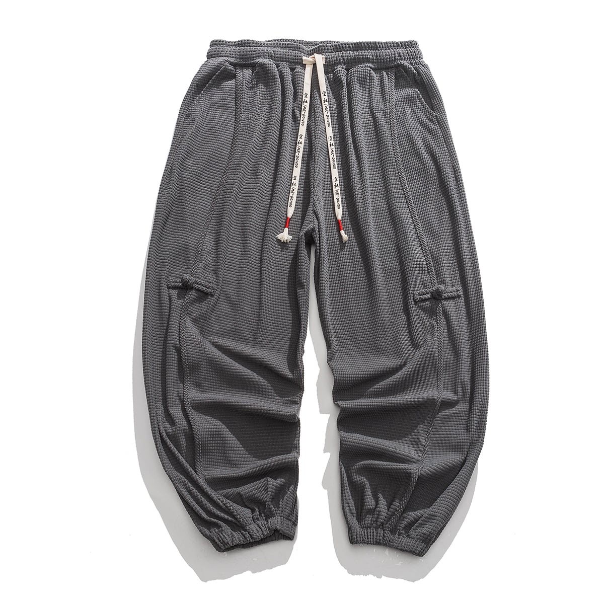 [Small Trouble Series]★China Style Pants★ 3color Bottoms Unisex Men's Large Size China Button Gray Black