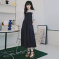 Load image into Gallery viewer, [HANXI Series] ★One Piece★ Switching Chiffon Summer Temperament Up Date Commuting OL Office Navy SML XL 2XL
