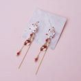 Load image into Gallery viewer, [Dashiro Series] ★Earrings★ Pair Accessories 4 Types Fox Fan Red Gold Cute Long Length 9cm
