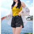 Load image into Gallery viewer, [Flower Series] ★Shorts★ Shorts Pants Denim 2color Easy to match Summer SML Blue Black
