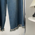 Load image into Gallery viewer, [Togawa Series] ★Denim Pants★ Gaucho Pants Trousers Bottoms Wide Pants Blue Blue ML
