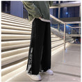 Load image into Gallery viewer, [XLQS Series]★Pants★ 2color Black or White Faux Layered Unisex Large Size Black White
