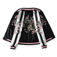 Load image into Gallery viewer, Flower embroidered stadium jacket, double-sided clothing, Chinese style clothing, unisex, couple clothing, pink + black
