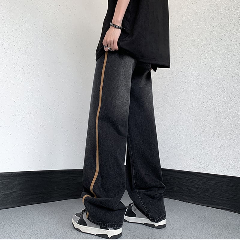 [V37 Series]★Denim pants★ 3color bottoms pants unisex men's blue black simple