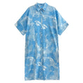 Load image into Gallery viewer, [YIDAO Series]★Shirt dress★ 2color long shirt print retro floral pattern loose blue gray summer clothes
