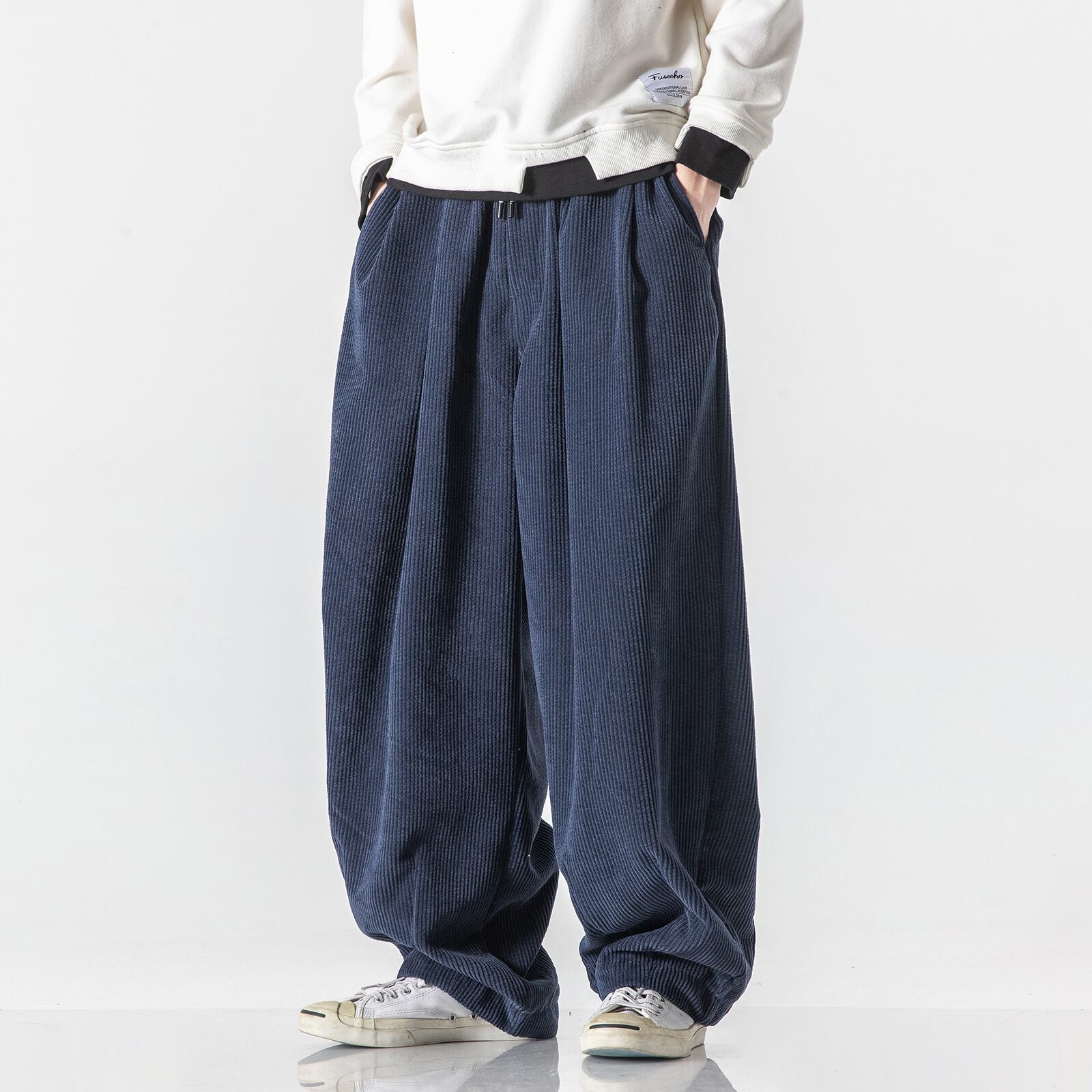 [Small Trouble Series]★China Style Pants★ 5color Bottoms Unisex Men's Large Size Blue Green Black Gray