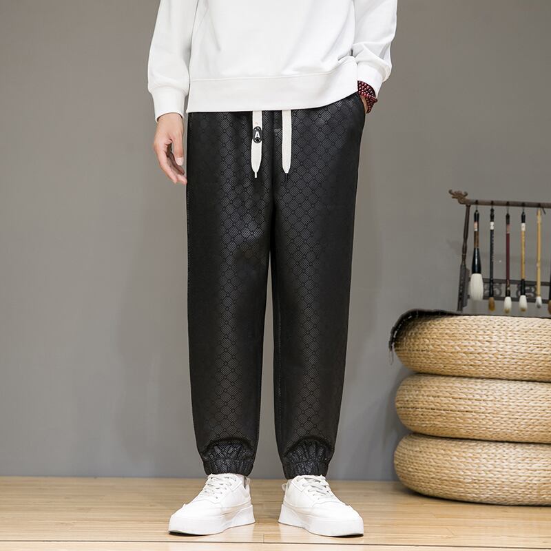 [Mowensai Series]★China style trousers★ 3color bottoms casual pants unisex men's large size suede