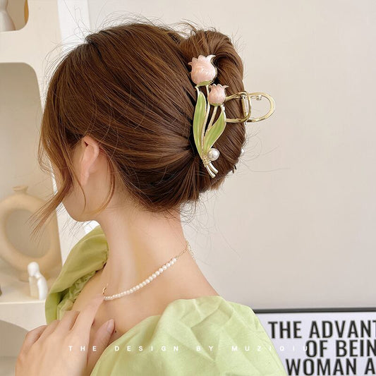 [Kiko Autumn Series] ★Chinese style hair ornament★ 2color Old-fashioned Chinese clothing Improves temperament Lily of the valley Lily orchid Flower Accessories