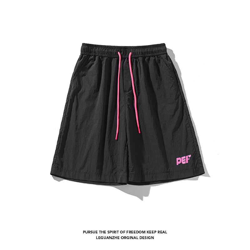 [BIGEMAN Series] ★Shorts★ 5color Bottoms Short Length Pants Unisex Men's Large Size Black Green Yellow Pink Purple