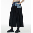 Load image into Gallery viewer, [YIDAO Series] ★Casual Pants★ 2color Print Switching Gaucho Pants Trousers Slimming Fashion
