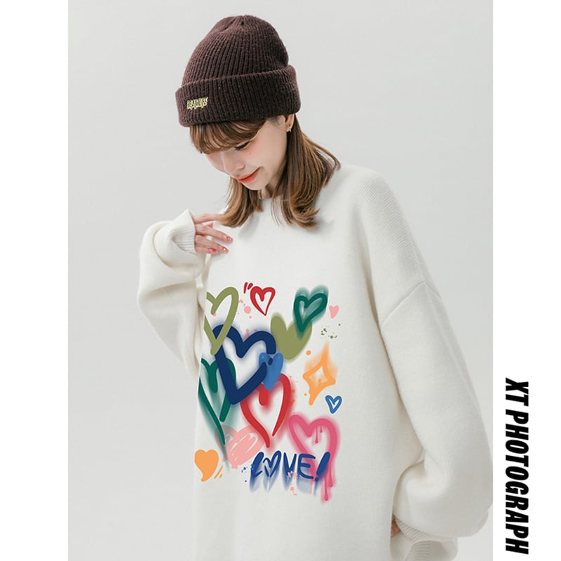 [Fujiiman Series] ★Sweater★ 4color Knit Tops Unisex Men's Hat Black White Green Red