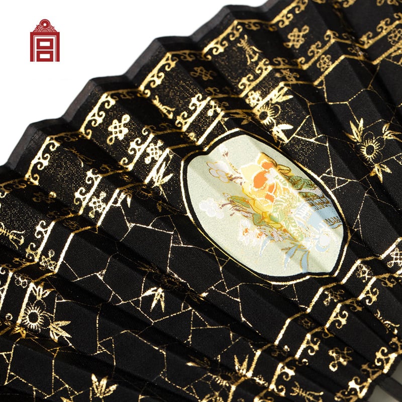 [GGTB Series]★China Fan★ Sensible Chinese Clothes Black Gold Elegant Easy to Match Accessories Cute