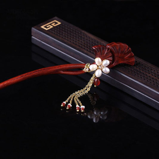 [Smoke Rain Gangnam Series]★China style hair ornament★1 hairpin ginkgo fringe ladies accessories present birthday