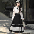 Load image into Gallery viewer, [Cloud Chigetsu---Moonlight Series] ★China style setup★ 4-piece set, long sleeve shirt + windshield skirt, coming-of-age ceremony, everyday wear, cute
