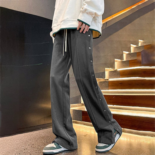 [BIGEMAN Series]★Casual Pants★ 2color Bottoms Pants Unisex Men's Large Size Simple Black Dark Gray