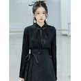 Load image into Gallery viewer, [BABA Series]★China Style Skirt★Maki Skirt, Hanfu Skirt, Women's, Improves Temperament, Black, Black
