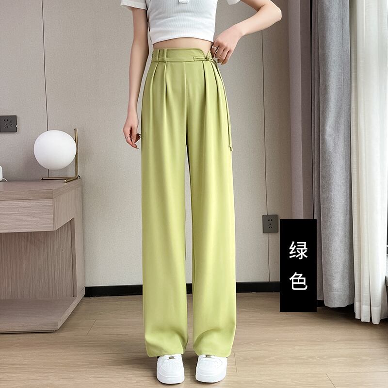 [Women's University 18 Series] ★China style pants★ 2color bottoms casual pants China button black black