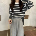 Load image into Gallery viewer, [Insufficient Moe Series] ★Tops★ 4color Flare Sleeve Women's Stylish Horizontal Striped Pattern Easy to Match
