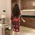 Load image into Gallery viewer, Sexy Chinese Dress Short One Piece SML Coming of Age Ceremony Party Red Red Slit Floral Pattern
