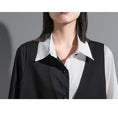 Load image into Gallery viewer, [0246 series]★Shirt★ 2color tops fake layered simple black white easy to match
