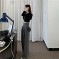 Load image into Gallery viewer, [Left Sister Series]★Gaucho Pants★ Casual Pants 2color Plain High Waist SML Slimming Fashion
