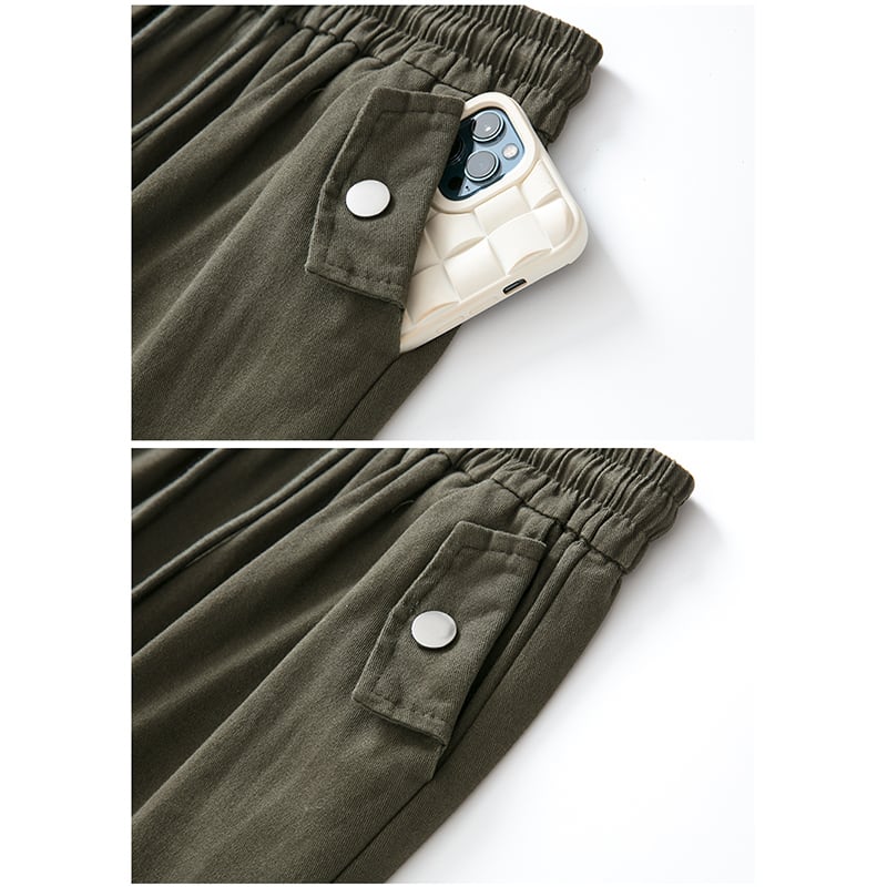 [Tomato Series]★Casual Pants★ 2color Bottoms Trousers Black Green Autumn Clothes Easy to Match