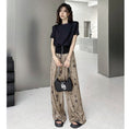 Load image into Gallery viewer, [YIDAO Series] ★Casual Pants★ Switching Print Summer Clothes Gaucho Pants Trousers Slimming Wear
