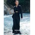 Load image into Gallery viewer, [Big Blue Dragon Series]★China style skirt★Maki skirt, slimming, irregular, retro, plain, simple, easy to match
