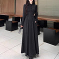 Load image into Gallery viewer, [Dong Xiaojie Series] ★China style dress★ Long length, large size, slimming, black, black
