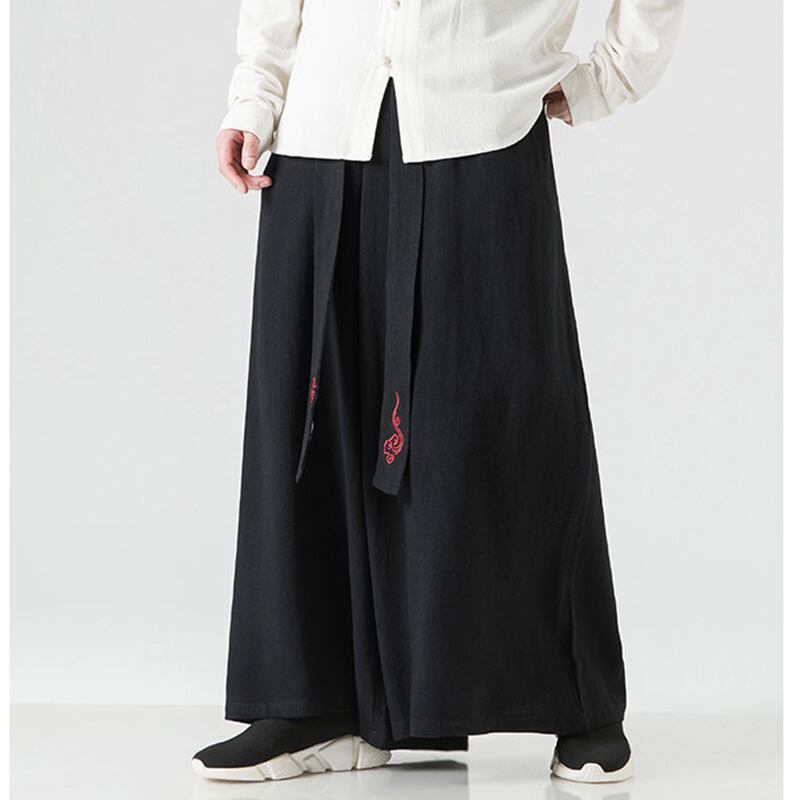 [JUNYI Series]★China style pants★ 2color bottoms casual pants unisex men's large size cotton linen loose