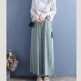 Load image into Gallery viewer, [Qing Series]★China style pants★ 4color White or Blue or Black Bottoms Casual Fringe Gaucho Pants
