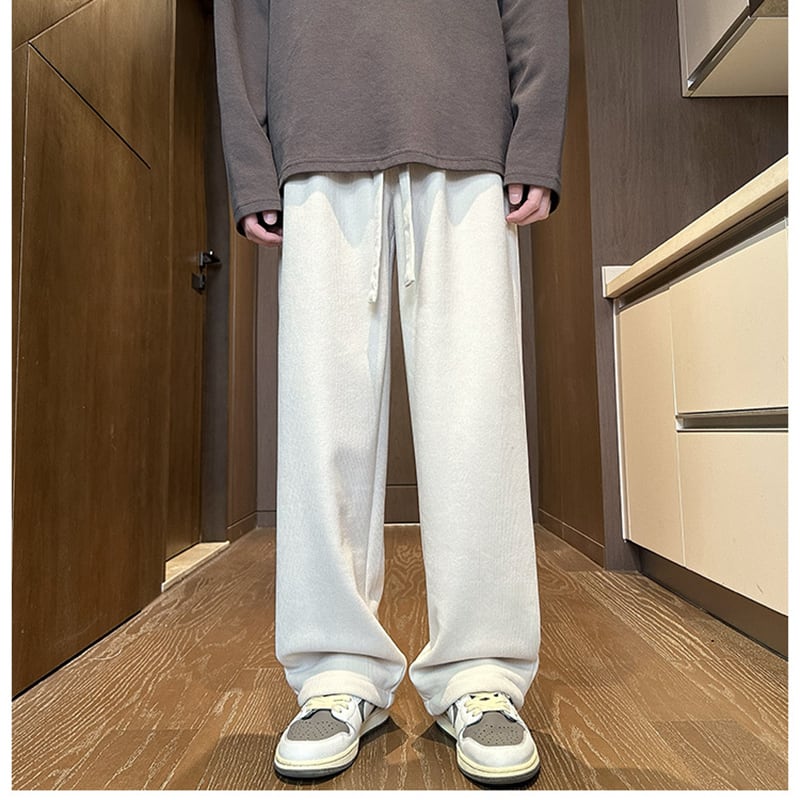 [BIGEMAN Series] ★Casual Pants★ Brushed lining 3color Bottoms Pants Unisex Men's Large Size Simple