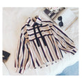 Load image into Gallery viewer, [PENGHE Series]★Shirt★ Tops, Vertical stripes, striped pattern, thin, cute, ribbon, easy to match for commuting, dates, S M L XL
