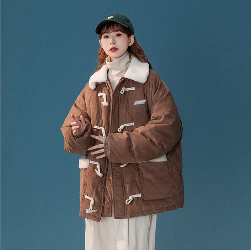 [Suikoishi Series] ★Winter Coat★ Cotton Coat Outerwear 2color Unisex Men's No Hat Beige Coffee Color