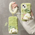 Load image into Gallery viewer, [YOUPIN series]★Mobile case★ iPhone14 iPhone13 iPhone12 iPhone11 Green Fluffy Suzuran Suzuran
