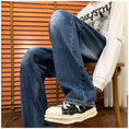 Load image into Gallery viewer, [Vesibo Series]★Denim Pants★ 2color Bottoms Unisex Men's Trousers Black Blue Black Blue
