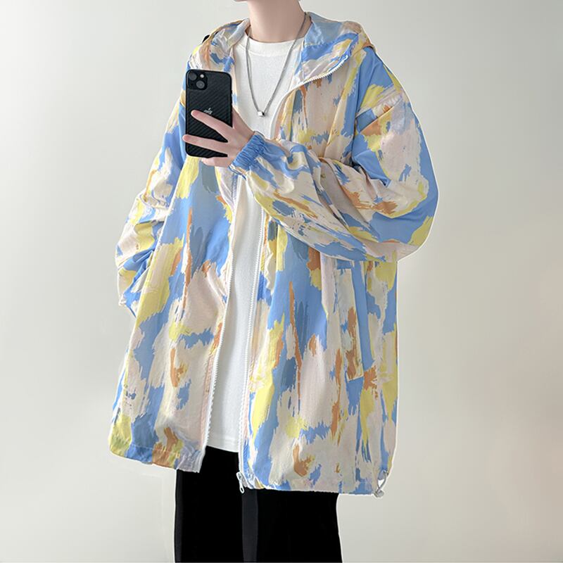 [CHAOMEICHEN Series] ★Thin outerwear★ 2color Unisex Men's Oil Painting Style Sun Protection Cooling Measures