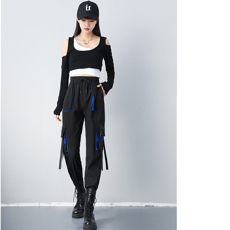 [AZE Series]★Casual pants★ 2color bottoms Black Autumn clothes Easy to match Color scheme Unique